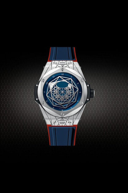 Rubber Strap for Hublot BigBang SANG BLEU I 45MM - My Store