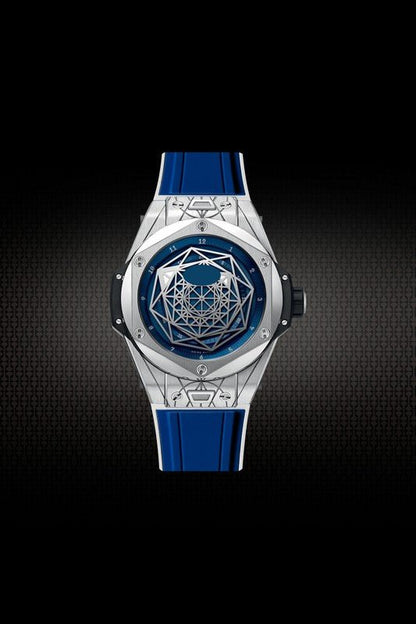 Rubber Strap for Hublot BigBang SANG BLEU I 45MM - My Store