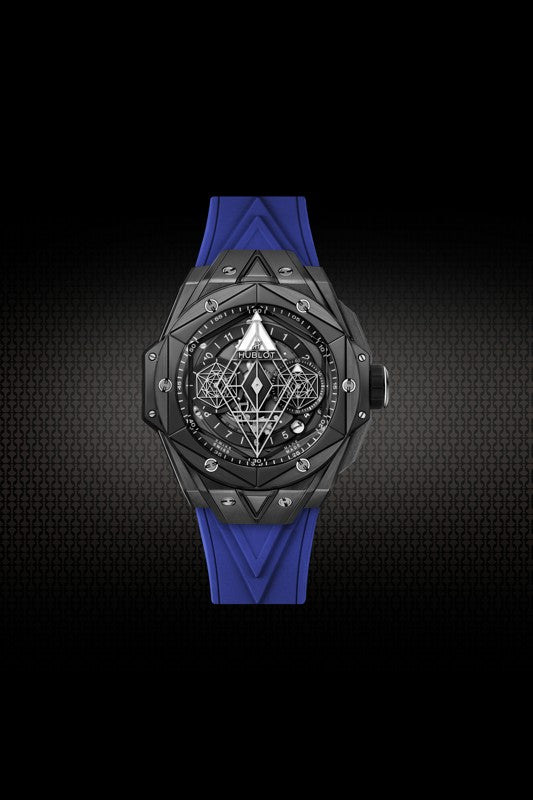 Rubber Strap for Hublot Sang Bleu II 45mm 418 - My Store